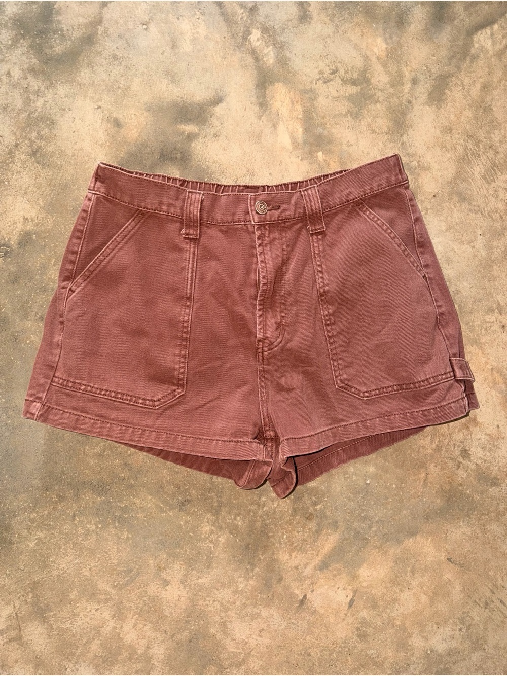 Wild Fable Brown Super High Rise Utility Shorts 100% Cotton Size 10